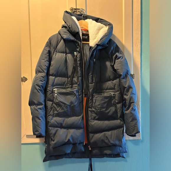 Orolay navy blue parka size L women’s - Picture 2 of 4
